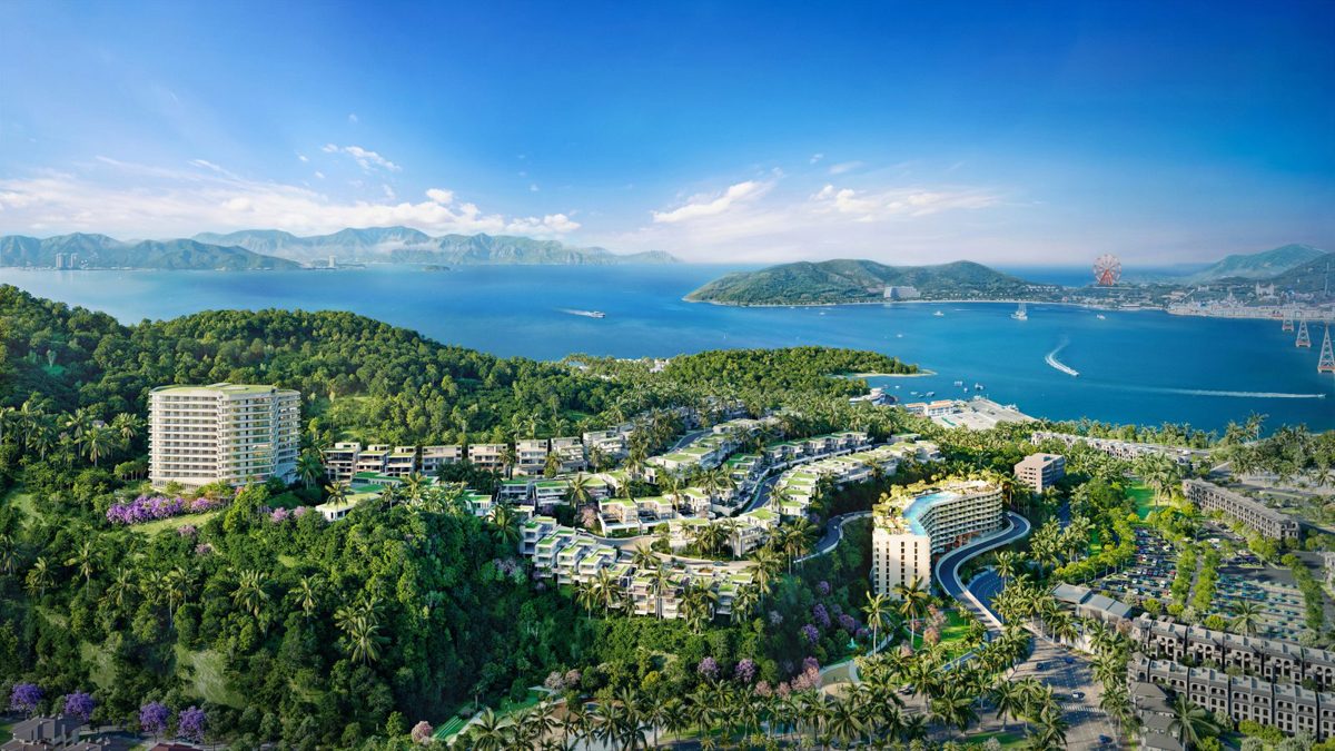 Phối cảnh nhìn từ trên cao xuống khu dự án